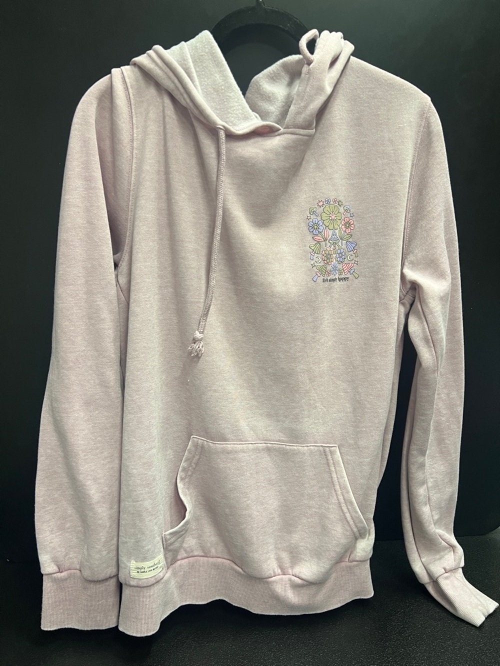 Simply Southern Light Lavender Floral Hoodie